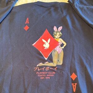 Playboy Tokyo Ace Of Diamonds Navy Crewneck , 2XL , $35